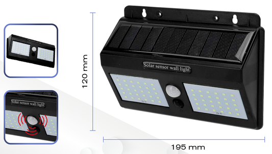 Lámpara Solar para Jardín CON SENSOR