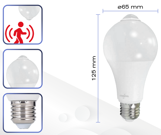 Foco LED Sensor de Movimiento 7 Watts - Frío